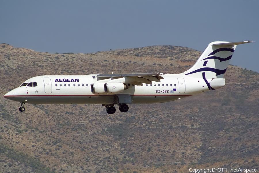 Aegean Airlines BAe Systems BAe-146-RJ100 (SX-DVE) | Photo 508822