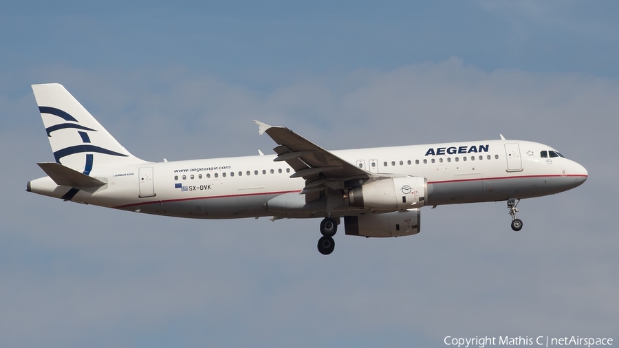 Aegean Airlines Airbus A320-232 (SX-DVK) | Photo 524529