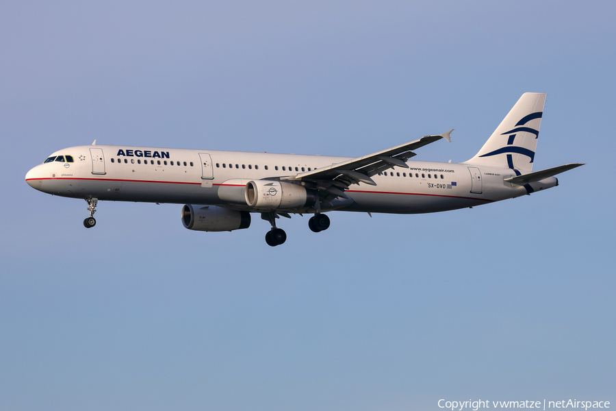 Aegean Airlines Airbus A321-231 (SX-DVO) | Photo 290587