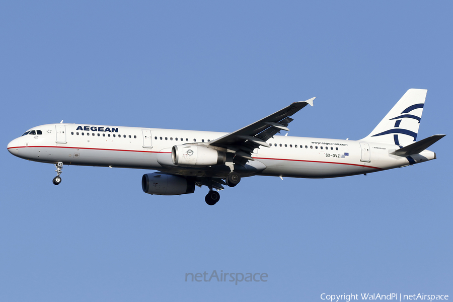 Aegean Airlines Airbus A321-231 (SX-DVZ) | Photo 673766