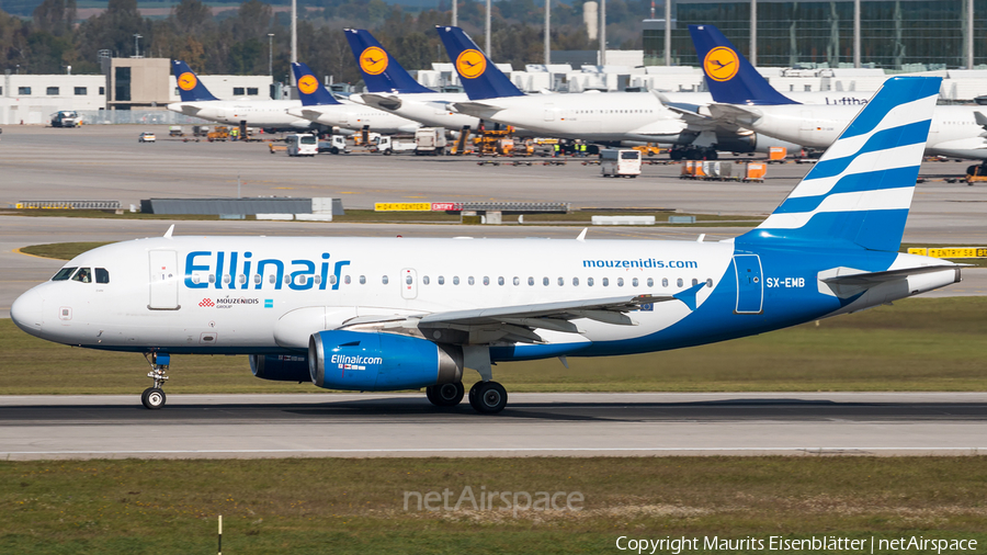 Ellinair Airbus A319-133 (SX-EMB) | Photo 194176