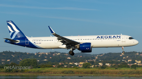 Aegean Airlines Airbus A321-271NX (SX-NAE) at  Corfu - International, Greece