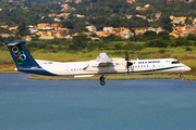 Olympic Airlines Bombardier DHC-8-402Q (SX-OBH) at  Corfu - International, Greece