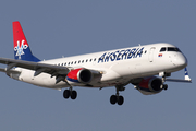 Air Serbia Embraer ERJ-195LR (ERJ-190-200LR) (SX-RMA) at  Warsaw - Frederic Chopin International, Poland