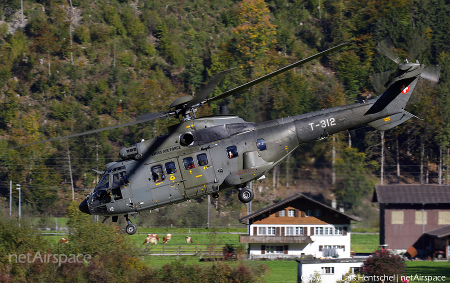 Swiss Air Force Aerospatiale AS332M1 Super Puma (Hkp10A) (T-312) | Photo 194063