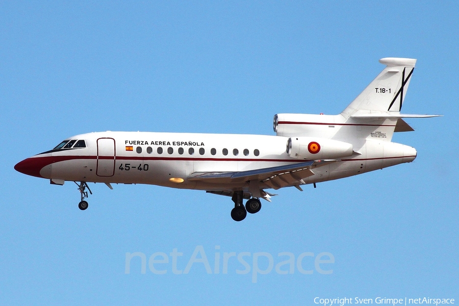 Spanish Air Force (Ejército del Aire) Dassault Falcon 900B (T.18-1) | Photo 145041