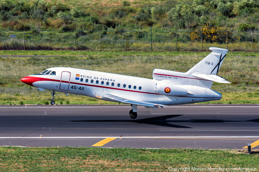 Spanish Air Force (Ejército del Aire) Dassault Falcon 900B (T.18-3) | Photo 158324