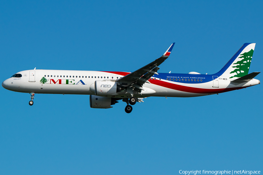 MEA - Middle East Airlines Airbus A321-271NX (T7-ME5) | Photo 458879