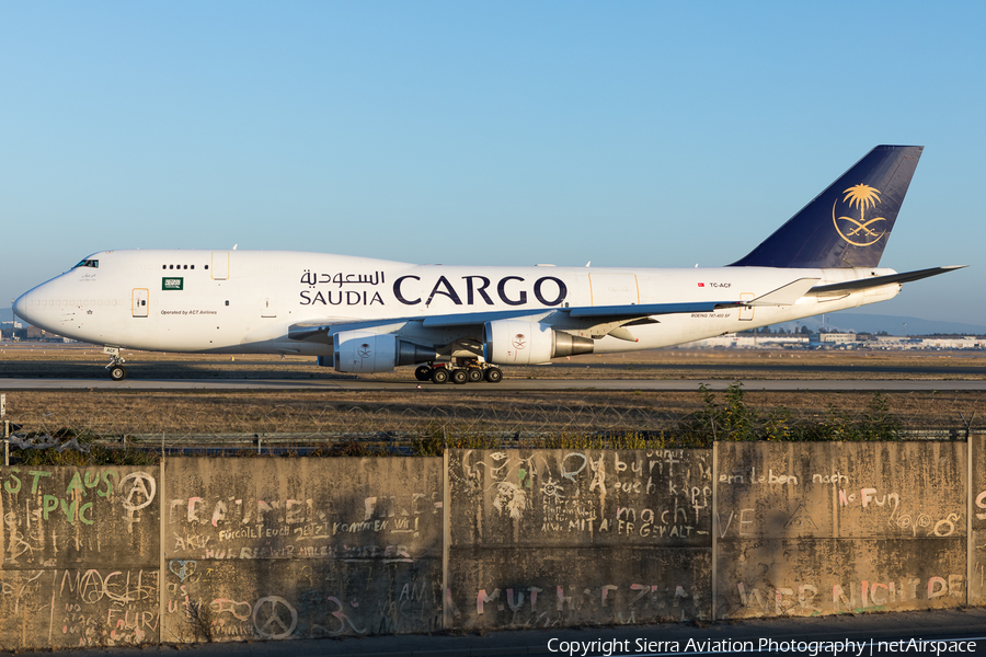 Saudi Arabian Cargo (ACT Airlines) Boeing 747-481(BDSF) (TC-ACF) | Photo 331789