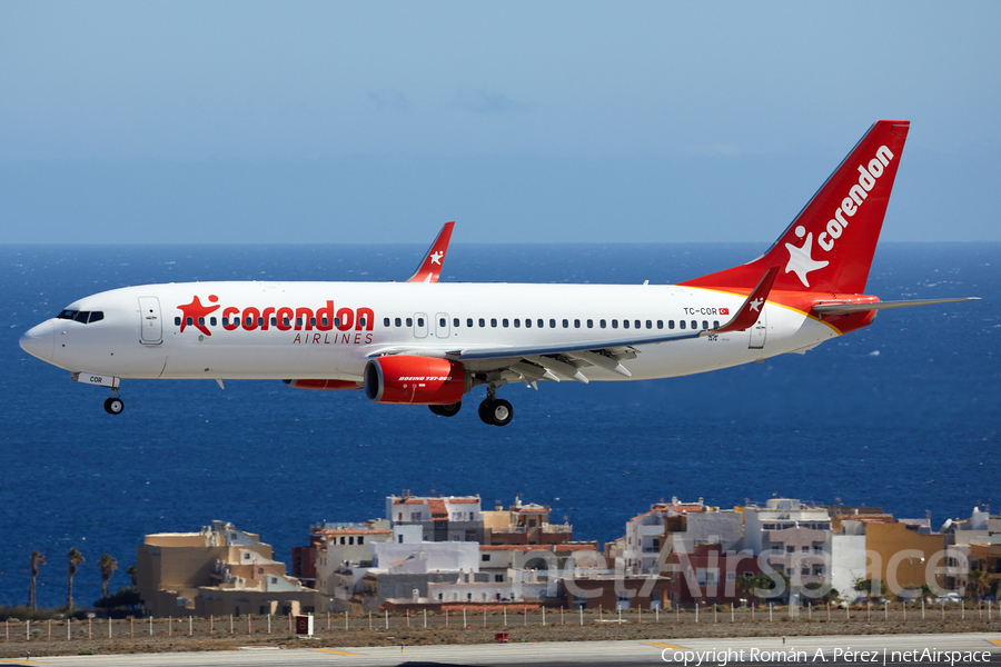 Corendon Airlines Boeing 737-8SH (TC-COR) | Photo 465730