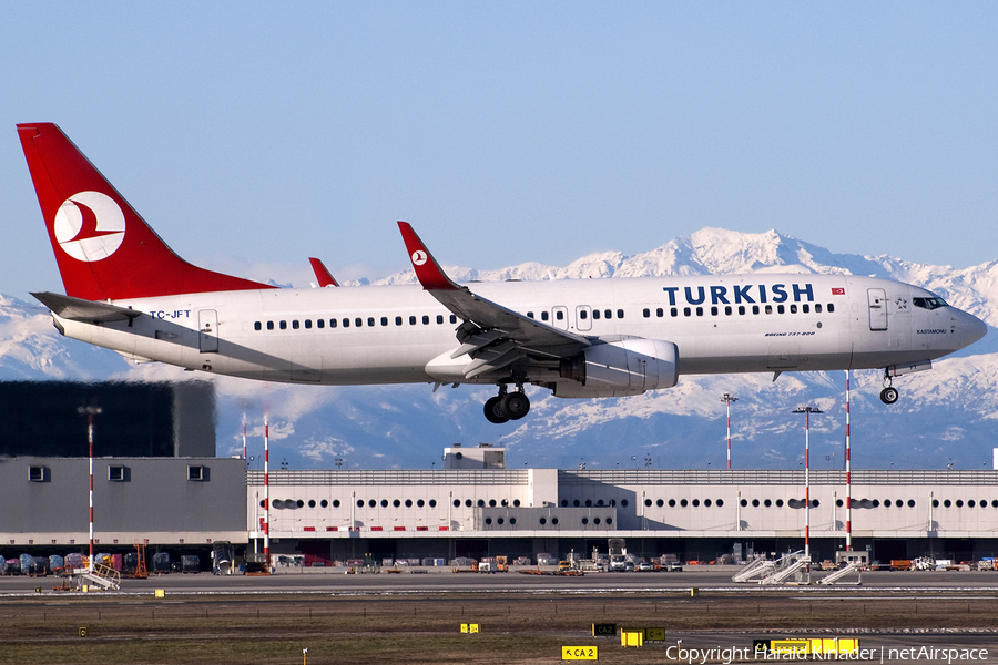 Turkish Airlines Boeing 737-8F2 (TC-JFT) | Photo 346058
