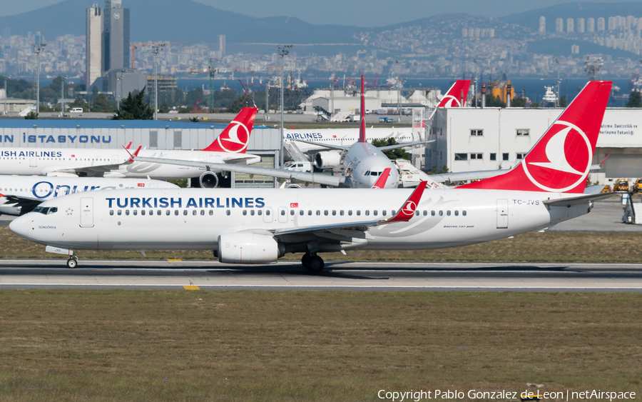 Turkish Airlines Boeing 737-8F2 (TC-JVS) | Photo 334335