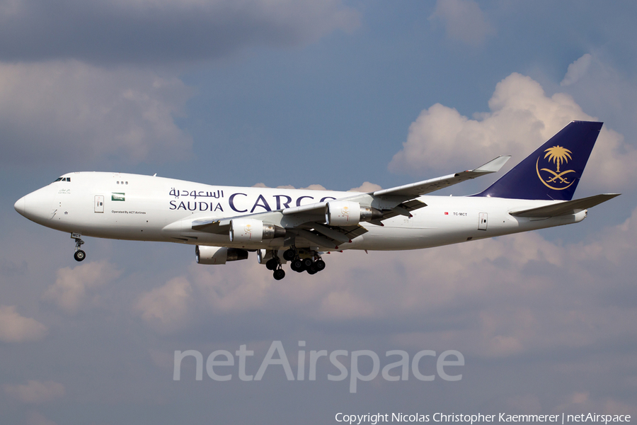 Saudi Arabian Cargo (ACT Airlines) Boeing 747-412F (TC-MCT) | Photo 159428