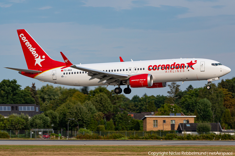 Corendon Airlines Boeing 737-8 MAX (TC-MKB) | Photo 525032