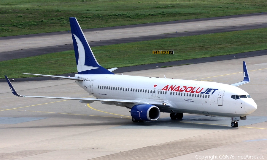 AnadoluJet Boeing 737-8AL (TC-SCG) | Photo 468602
