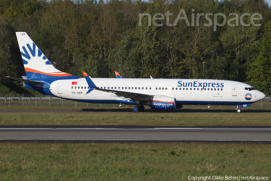 SunExpress Boeing 737-8HC (TC-SEP) | Photo 324154