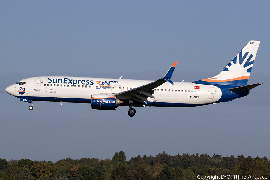 SunExpress Boeing 737-8HC (TC-SEP) | Photo 530660