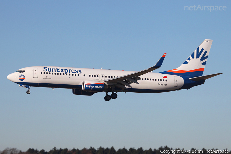 SunExpress Boeing 737-8HC (TC-SNU) | Photo 43137