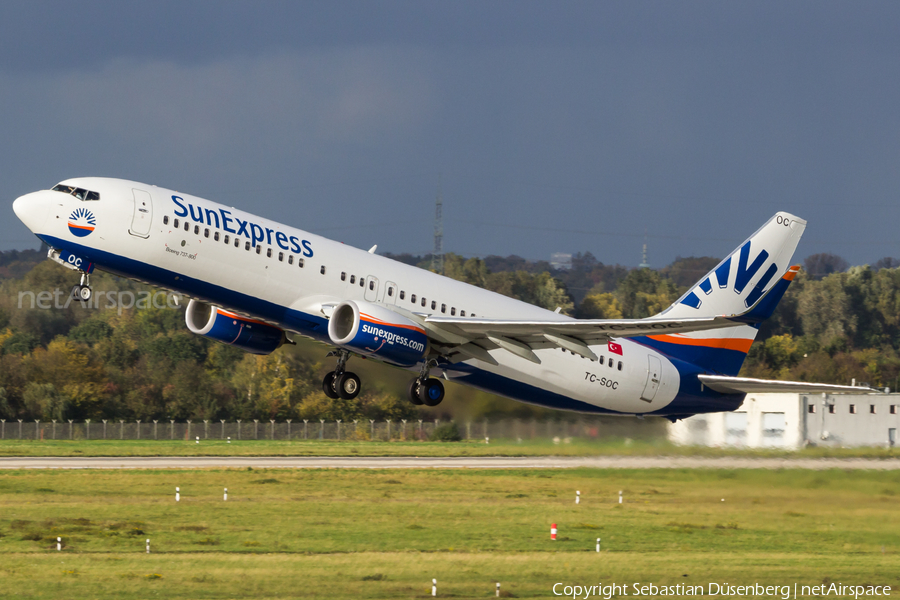 SunExpress Boeing 737-8HC (TC-SOC) | Photo 199197