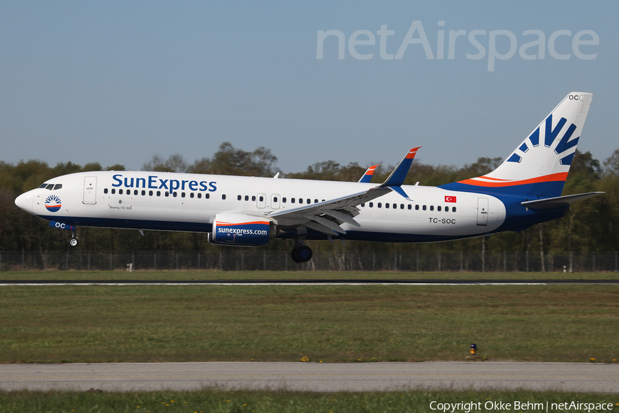 SunExpress Boeing 737-8HC (TC-SOC) | Photo 315504