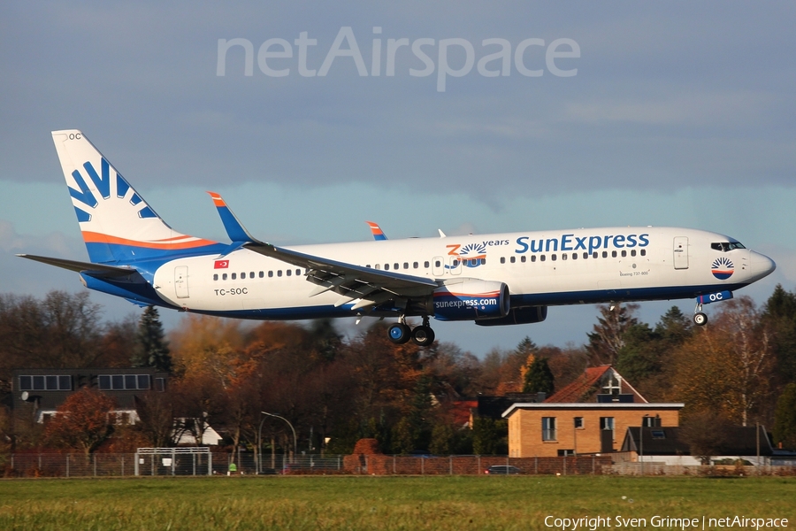 SunExpress Boeing 737-8HC (TC-SOC) | Photo 486062