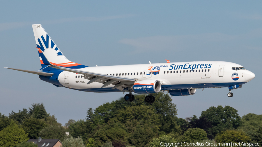 SunExpress Boeing 737-8HC (TC-SOE) | Photo 389537