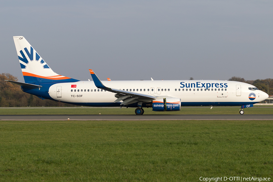 SunExpress Boeing 737-8HC (TC-SOF) | Photo 196333