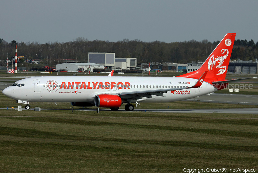 Corendon Airlines Boeing 737-8AS (TC-TJY) | Photo 516210
