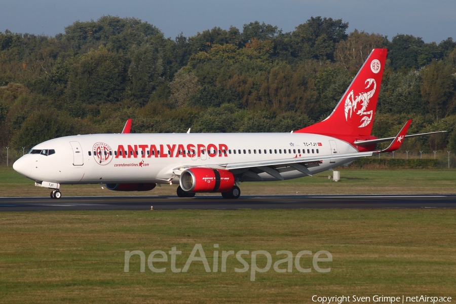 Corendon Airlines Boeing 737-8AS (TC-TJY) | Photo 529691