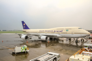 Saudi Arabian Airlines (Air Atlanta Icelandic) Boeing 747-481 (TF-AAC) at  Surabaya - Juanda International, Indonesia