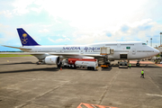 Saudi Arabian Airlines (Air Atlanta Icelandic) Boeing 747-428 (TF-AAK) at  Surabaya - Juanda International, Indonesia