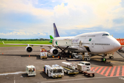 Saudi Arabian Airlines (Air Atlanta Icelandic) Boeing 747-428 (TF-AAK) at  Surabaya - Juanda International, Indonesia