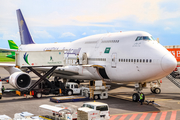 Saudi Arabian Airlines (Air Atlanta Icelandic) Boeing 747-428 (TF-AAK) at  Surabaya - Juanda International, Indonesia