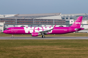 WOW Air Airbus A321-211 (TF-CAT) at  Hamburg - Finkenwerder, Germany
