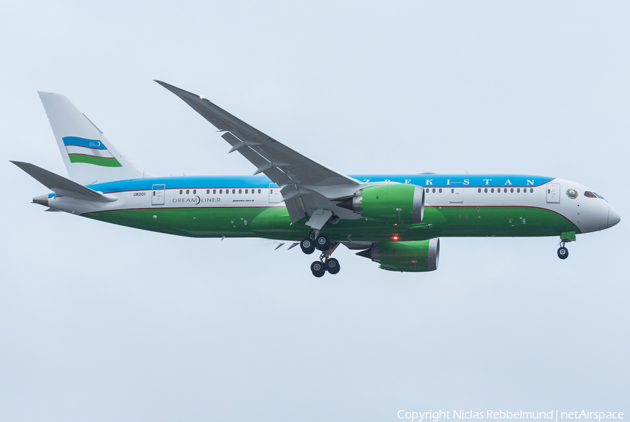 Uzbekistani Government Boeing 787-8(BBJ) (UK001) | Photo 282028