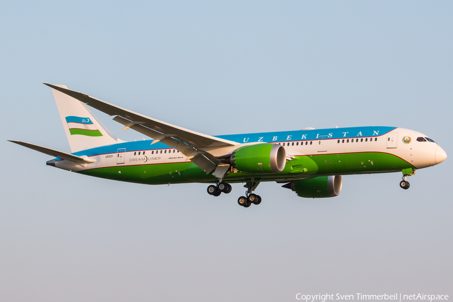 Uzbekistani Government Boeing 787-8(BBJ) (UK001) | Photo 403490
