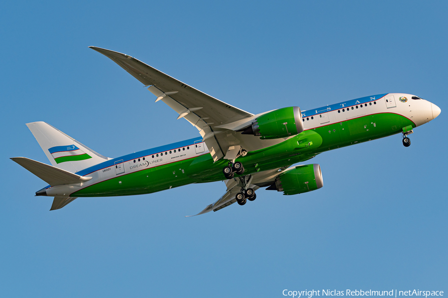 Uzbekistani Government Boeing 787-8(BBJ) Dreamliner (UK001) | Photo 403493