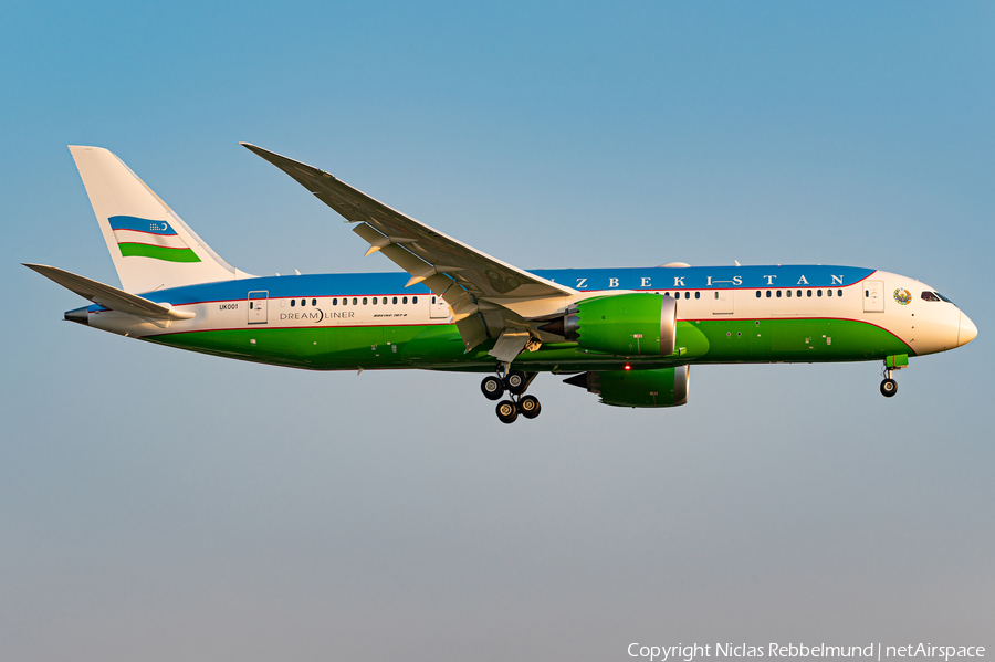 Uzbekistani Government Boeing 787-8(BBJ) (UK001) | Photo 403498