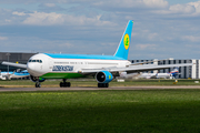 Uzbekistan Airways Boeing 767-33P(ER) (UK67004) at  Hannover - Langenhagen, Germany