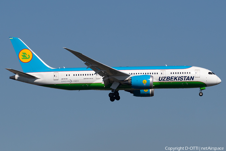 Uzbekistan Airways Boeing 787-8 Dreamliner (UK78701) | Photo 309362