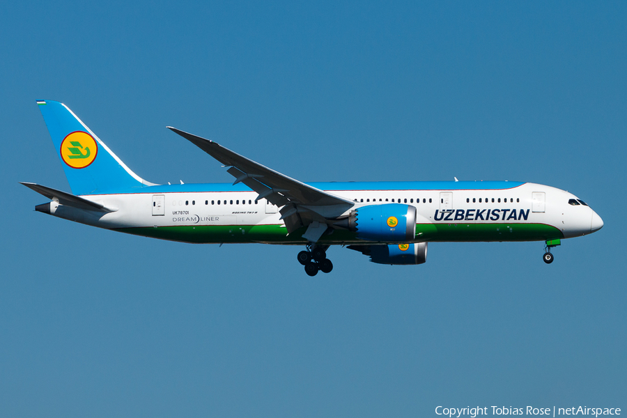 Uzbekistan Airways Boeing 787-8 Dreamliner (UK78701) | Photo 310481