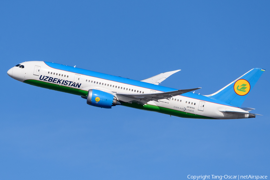 Uzbekistan Airways Boeing 787-8 Dreamliner (UK78703) | Photo 425789