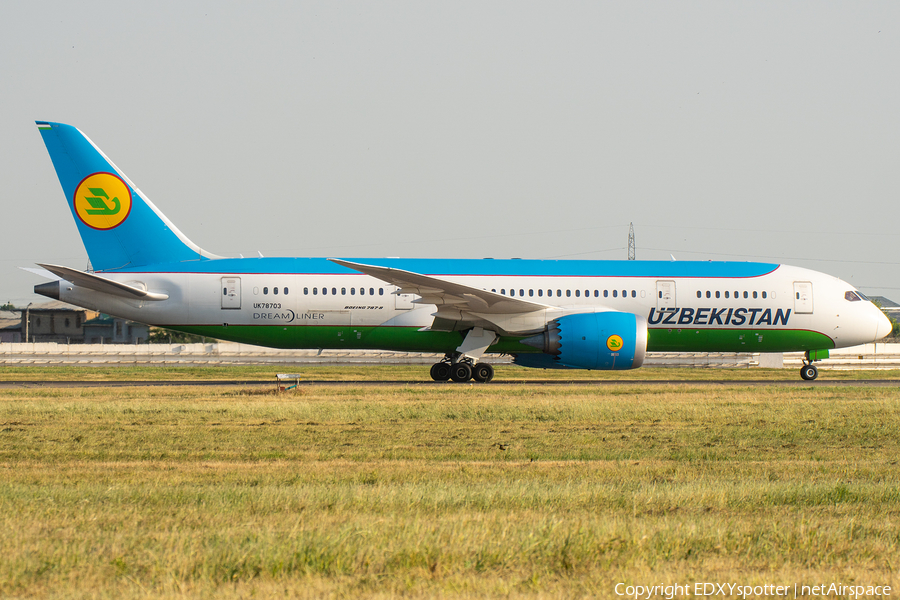 Uzbekistan Airways Boeing 787-8 Dreamliner (UK78703) | Photo 507582