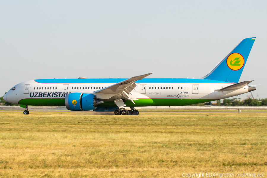 Uzbekistan Airways Boeing 787-8 Dreamliner (UK78705) | Photo 507579