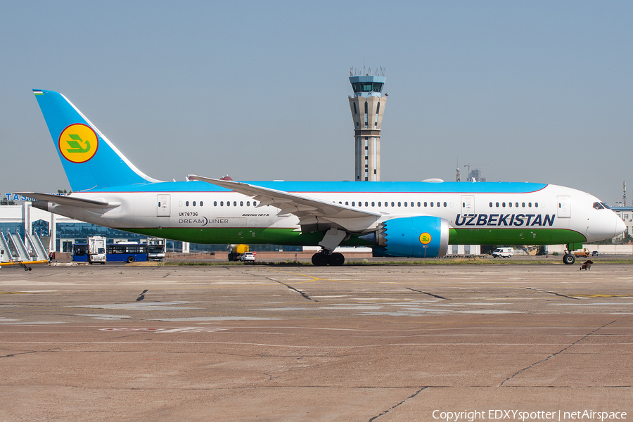 Uzbekistan Airways Boeing 787-8 Dreamliner (UK78706) | Photo 507548