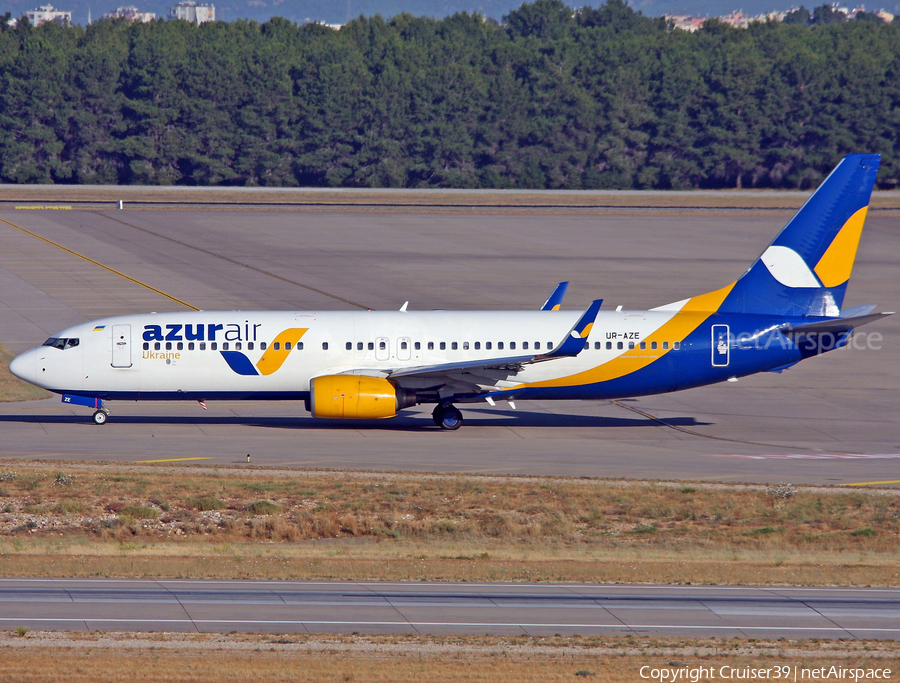 Azur Air Ukraine Boeing 737-8K5 (UR-AZE) | Photo 368342