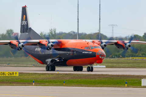 Cavok Air Antonov An-12BP (UR-CKM) at  Leipzig/Halle - Schkeuditz, Germany