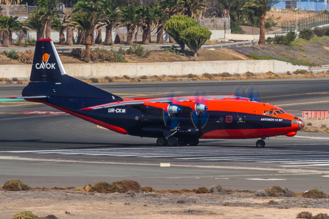 Cavok Air Antonov An-12BP (UR-CKM) at  Gran Canaria, Spain