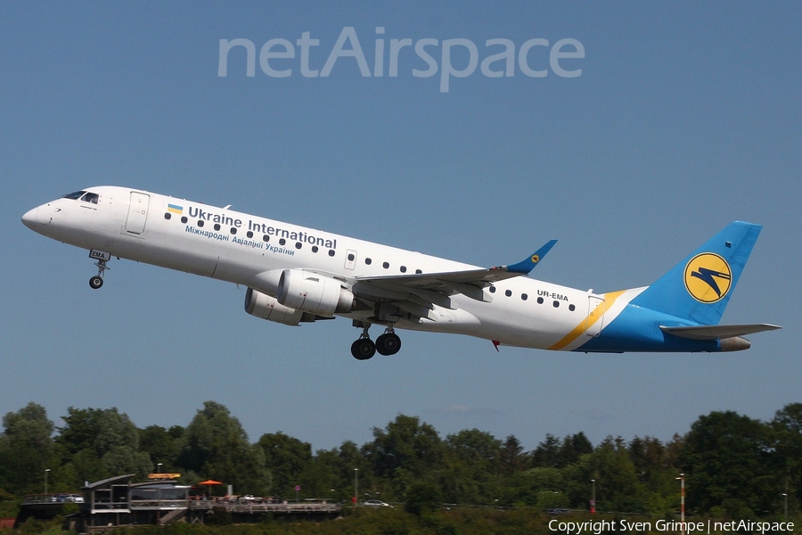 Ukraine International Airlines Embraer ERJ-190STD (ERJ-190-100STD) (UR-EMA) | Photo 389722