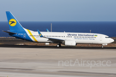 Ukraine International Airlines Boeing 737-8HX (UR-PSD) at  Tenerife Sur - Reina Sofia, Spain